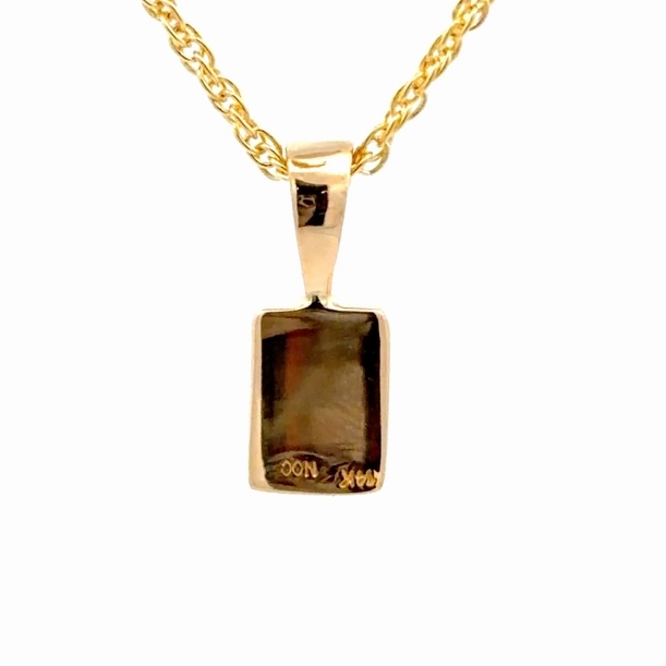 Small Square Gold Nugget Pendant PN900N - Image 3