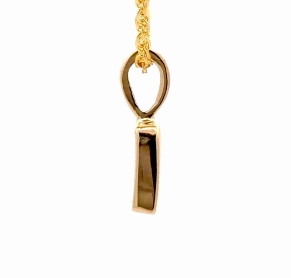 Small Square Gold Nugget Pendant PN900N - Image 4