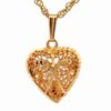 14K Filigree Heart Estate Pendant 071708