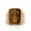 Heavy French Signet Estate Ring 078230
