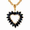 1ct Sapphire Heart Estate Pendant 090275