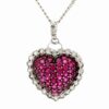 Synthetic Gems Heart Estate Pendant 090673