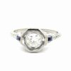 Antique Diamond & Sapphire Lady's Estate Ring 077217
